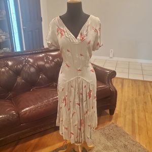 April Cornell Dress Sz Large Floral print